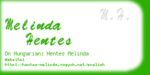 melinda hentes business card